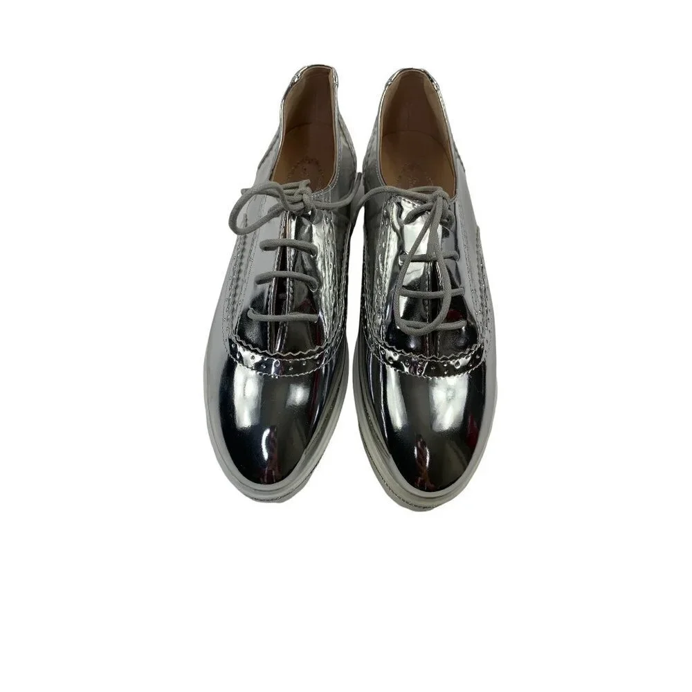 Italina Women's Silver Platform Shoes